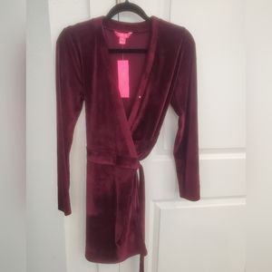 Lilly Pulitzer maroon red velvet romper jumper new M